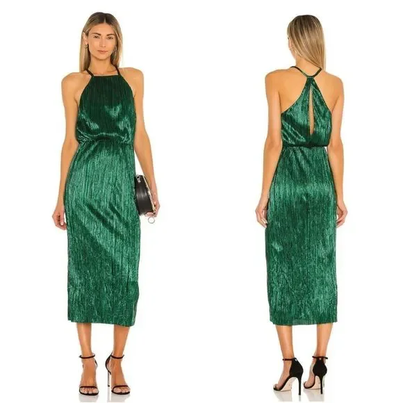 house of harlow emerald green dress Tina Holly Couture TE001 Emerald Green Satin Lace Up Back Formal Dress Green / 2 AUS main image 0